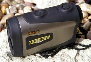Laser rangefinder on rock