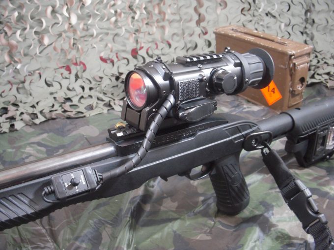 night vision scope on rifle