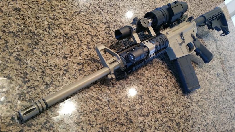 Cheap riflescope mounted on rifle