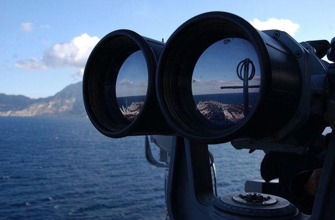 Binocular Aircraft Carrier Navy Military Ship