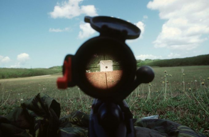 view through scope