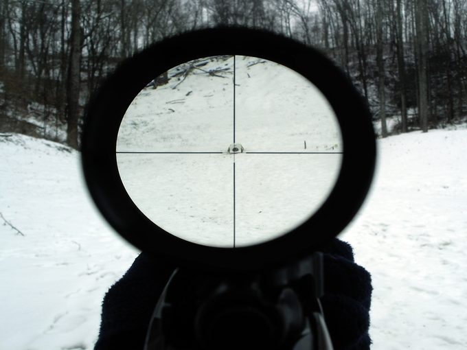 a Reticle scope view