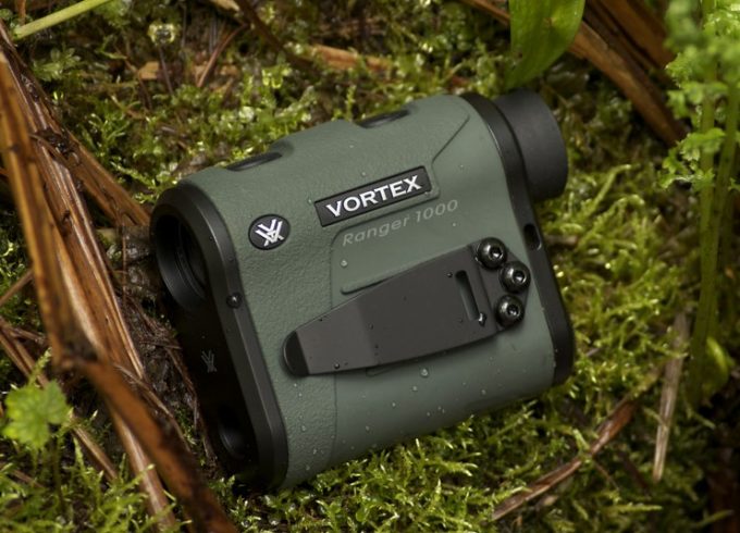vortex rangefinder on the grass